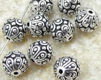 TierraCast CASBAH BEADS - Antique Silver Beads - Bali Style Metal Beads by Tierra Cast (P13)