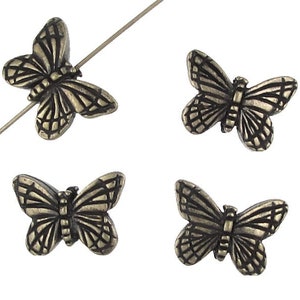 Butterfly Beads Antique Brass Beads Monarch Butterflies - Etsy