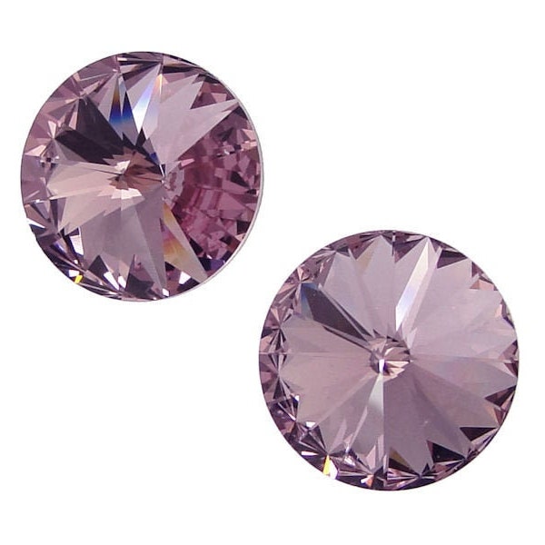 14mm Rivolis LIGHT AMETHYST Swarovski Rivoli Stones Article 1122 14mm Swarovski Crystal Light Pastel Purple