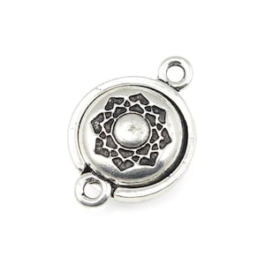 Antique Silver Magnetic Clasp TierraCast LOTUS Magnetic Clasp Set - Silver Clasp Findings for Jewelry Making Necklaces and Bracelets (P2441)