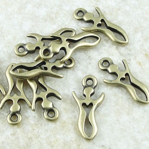 Antique Brass Charms TierraCast HEART GODDESS Brass Oxide Bronze Charms Goddess Charms for Metaphysical Spiritual Mindfulness Wiccan Jewelry image 1