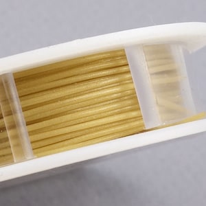 Satin Gold Beadalon Elasticity Stretch Elastic Cord for Jewelry Making 25 Meter (82 Foot) Spool  0.8mm diameter - Stretch Bracelet Line
