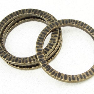 Large Brass Rings TierraCast RADIANT RING Antique Brass Oxide Tierra Cast 1 1/4 Textured Metal Ring 32mm Diameter PA31 image 1