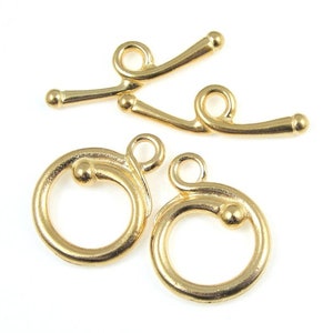 Gold Toggles TierraCast RENAISSANCE Clasp Set Bright Gold Clasp Findings Makers Collection PF2053 Bild 1