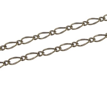 Dark Brass Chain 3 Feet Solid Brass Fancy Cable Chain Aged Antique Brass Loose Chain (FSABC9)