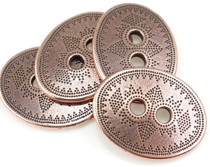 Antique Copper Button Findings Copper Clasp Findings Tierracast TRIBAL ...