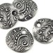 Bohemian Charms Silver Charms TierraCast 5/8" JARDIN Antique Pewter Charms Dark Antique Silver Flower Nature Woodland Fern Woodland (P1385)