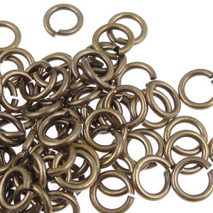 100 TierraCast 7mm 16 gauge Jump Rings - Vintage Style Antique Brass Oxide Finish (PH18)