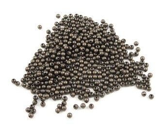 Vintage Gold Plated Brass Fluted Round Beads 4mm (20) - Denmark