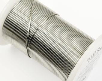 20 Gauge TITANIUM COLOR Plated Wire Wrapping Wire - 15 Yard Spool of Glossy Medium Temper Half Hard Tarnish Resistant Jewelry Wire   NTW20