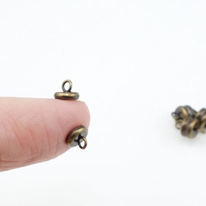 6 Antique Brass Magentic Clasp Findings Small Magnet Clasps Brass Clasps Bronze Clasp Brass Oxide Bronze Findings FSAB92 image 2