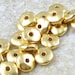 20 7mm Gold Beads - Bright Gold TierraCast Pewter Nugget Beads - Gold Spacer Beads Heishi Pebble Metal Beads (PS187)