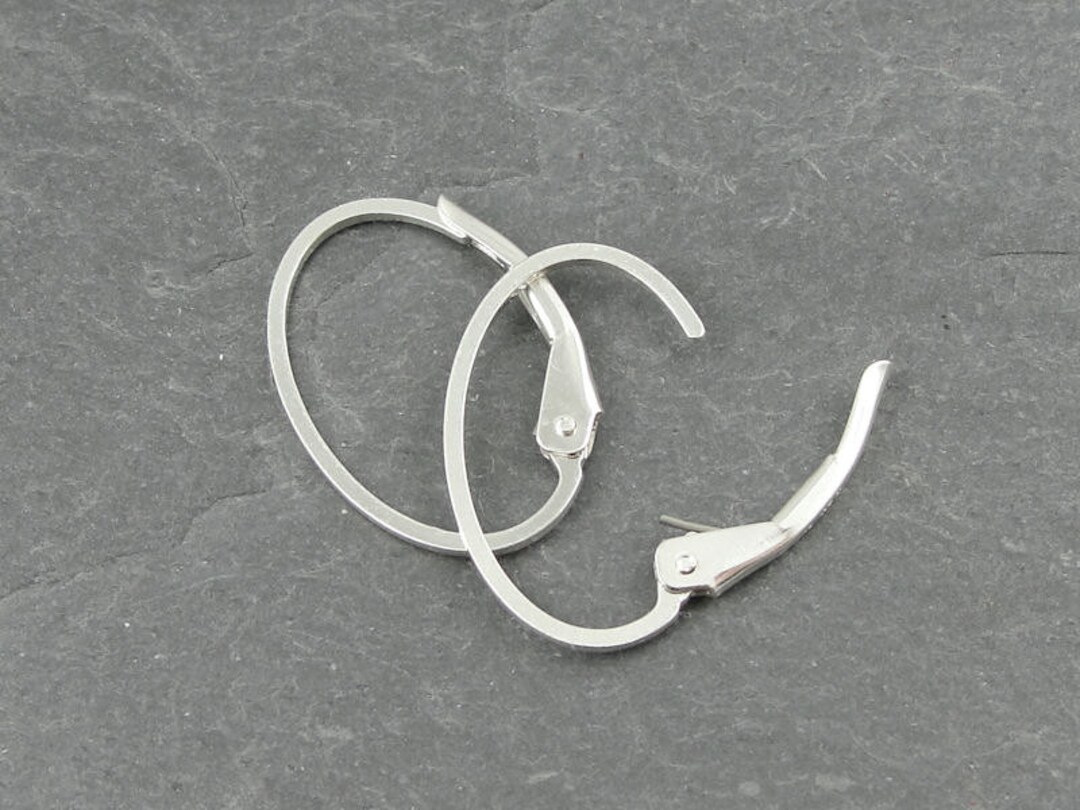 Sterling Silver Leverback Earring Findings Oval - Etsy Singapore