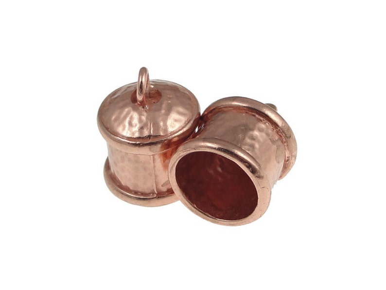 Kumihimo End Caps 2 Copper Plated Large14mm X 12mm Fancy Etsy