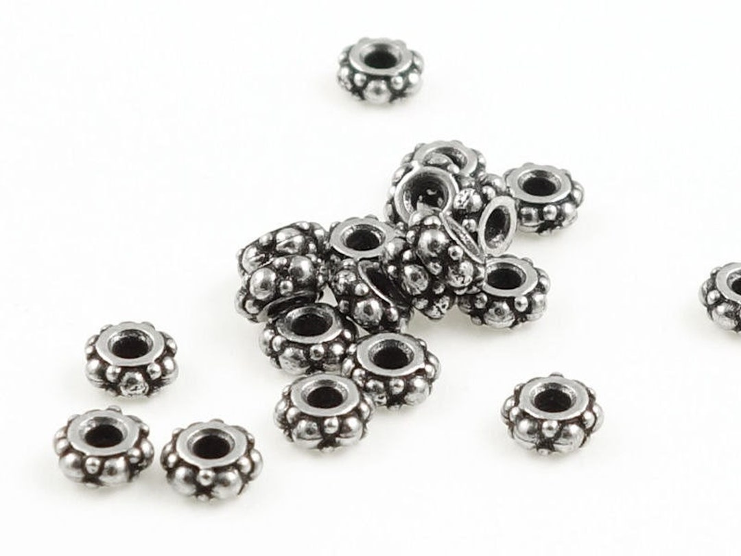Antique Pewter Tierracast Small Turkish Heishi Spacer Beads - Etsy