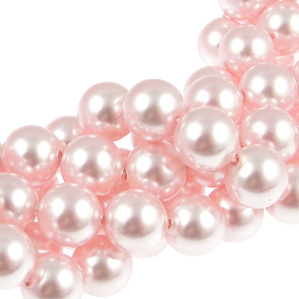 8mm ROSALINE Swarovski Pearl Beads Light Pink Pearls Swarovski Crystal Pearls 8mm Beads Article 5810 8mm Pearl Beads Bridal Pink