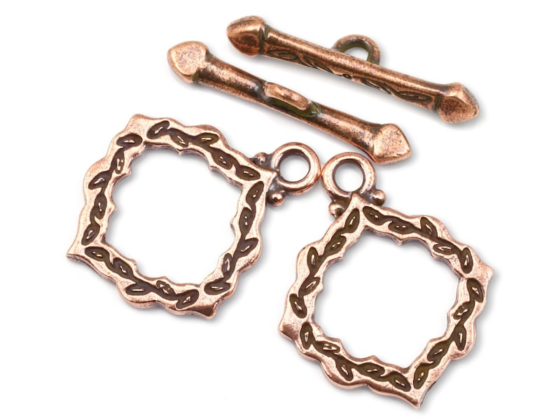 TierraCast Cathedral Toggle Clasp Findings Antique Copper Toggle Findings Closure Medium Toggle P2585 image 1