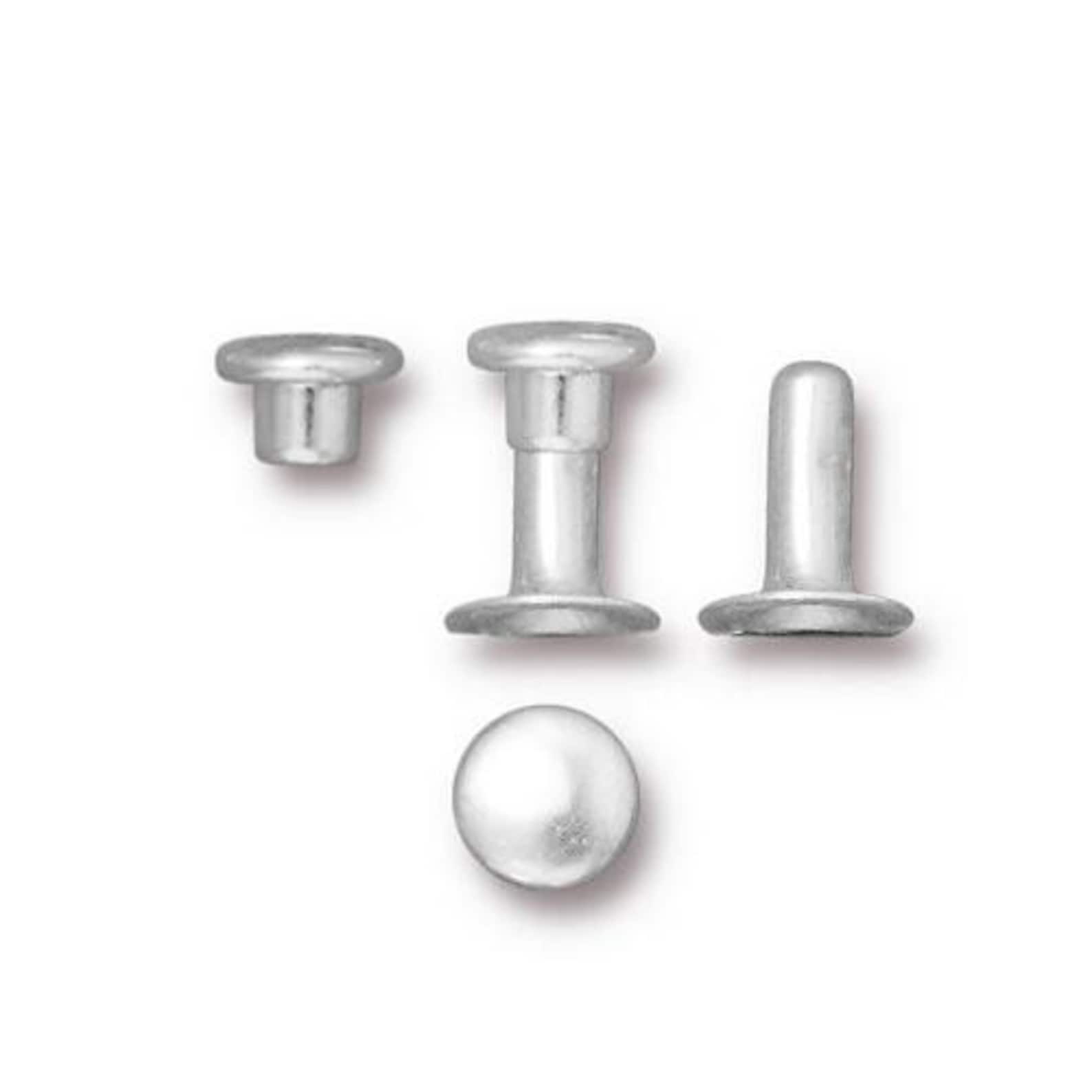 6mm Bright Silver Compression Rivets - Tube Diameter 3.2mm - Tierracast ...