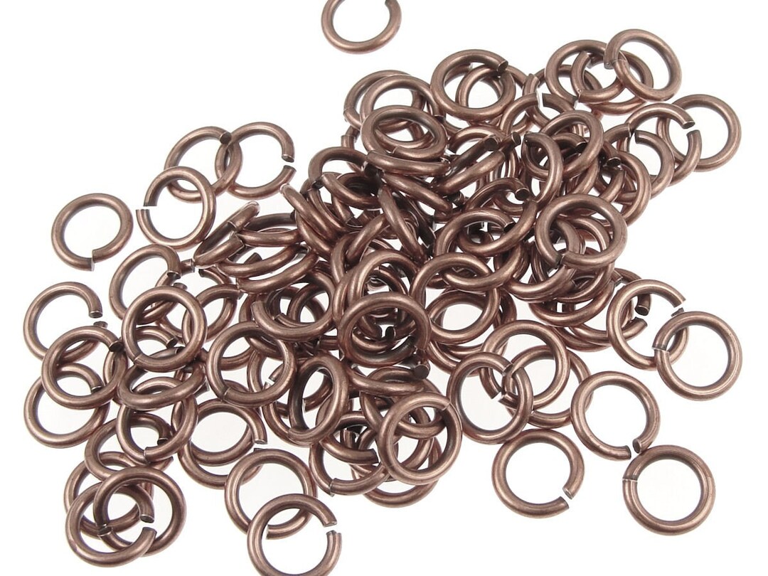 100 Antique Copper Jump Rings Tierracast 7mm Copper Jumpring Findings ...