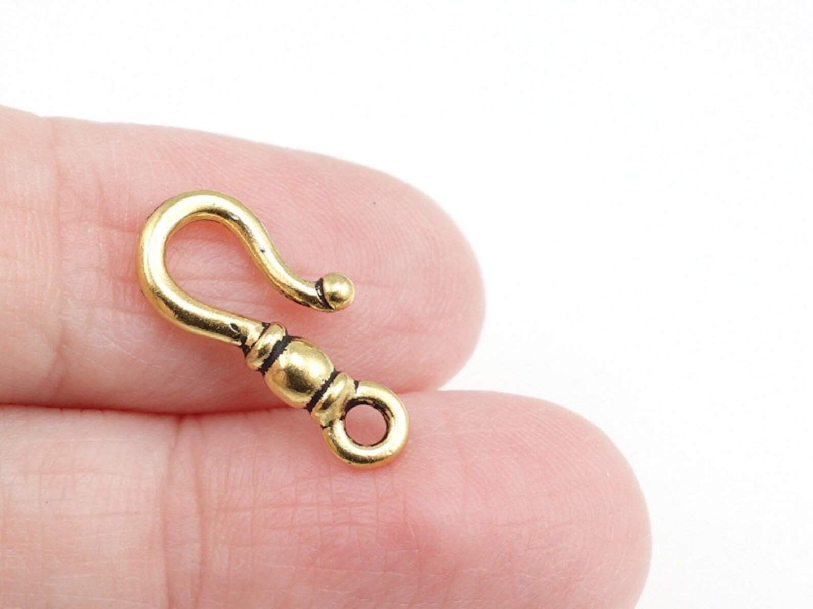 Antique Gold Hook Clasp Findings Tierracast Classic Hook Etsy