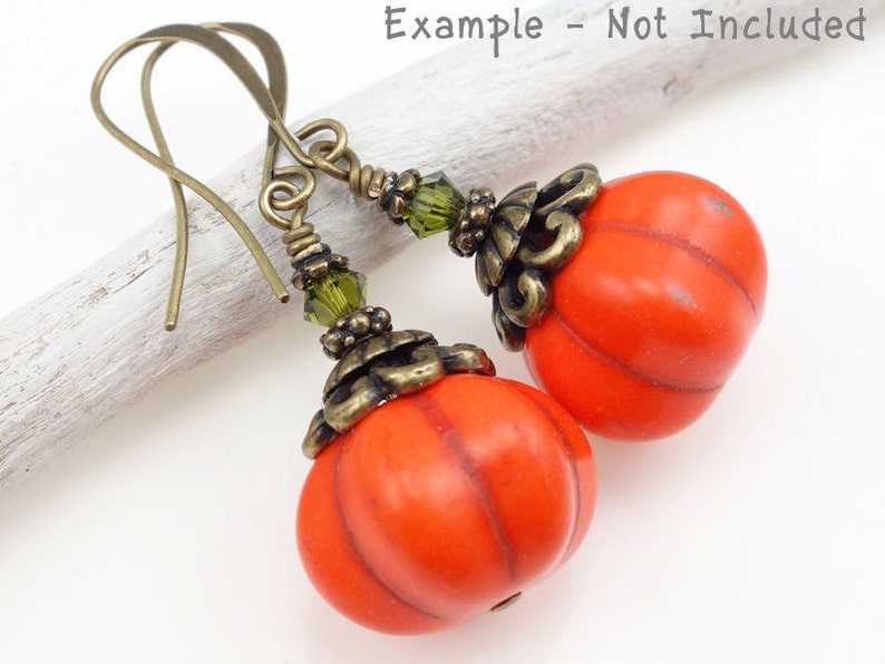 thumbnail image 2 of 20 Orange Acrylic Pumpkin Beads, 10mm Translucent, Halloween Fall Craft Findings 2 of 3