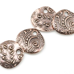 Bohemian Charms Antique Copper Charms TierraCast 5/8 JARDIN Charms Flower Nature Woodland Fern Woodland P1741 image 5