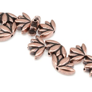 TierraCast Lotus Bead Antique Copper Beads with Lotus Flower Yoga Beads for Meditation Jewelry Zen Eastern Spiritual Beads P1754 image 5