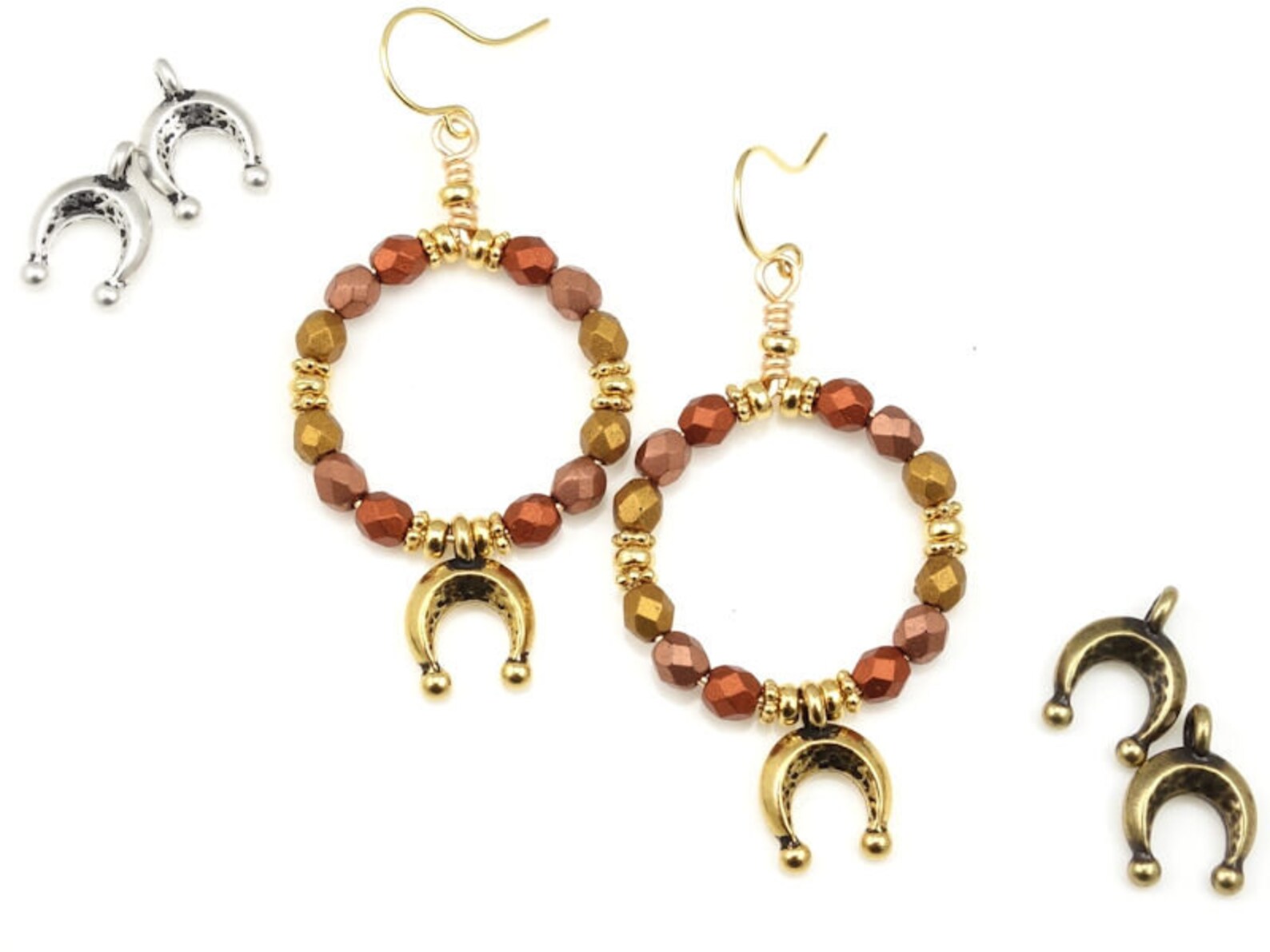 Mini Naja Charm Tierracast Antique Gold Charms Harvest Etsy