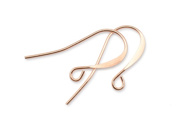 48 Copper Earring Wires Tall French Hooks Plated Bright Copper