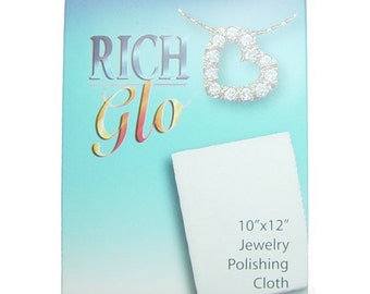 RichGlo Jewelry Cleaning and Polishing Cloth Silver Cleaner Sterling Cleanser Jewelry Cleaner Cleaning Cloth