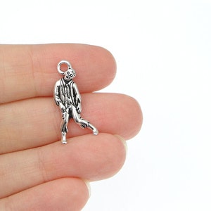 Zombie Charms Antique Silver Charms TierraCast Pewter Frightful and Delightful Collection Halloween Charms Spooky Living Dead P1151 image 2