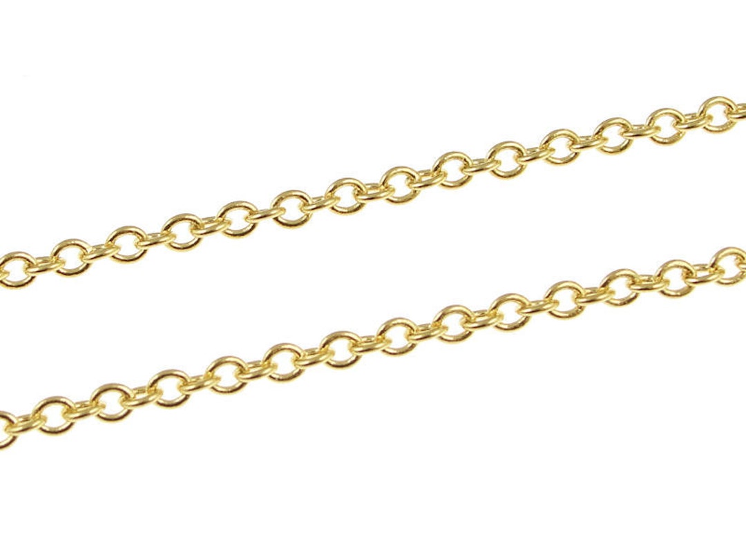 3 Ft Gold Plated Cable Chain 36 Inches of Loose Gold Chain for Necklace