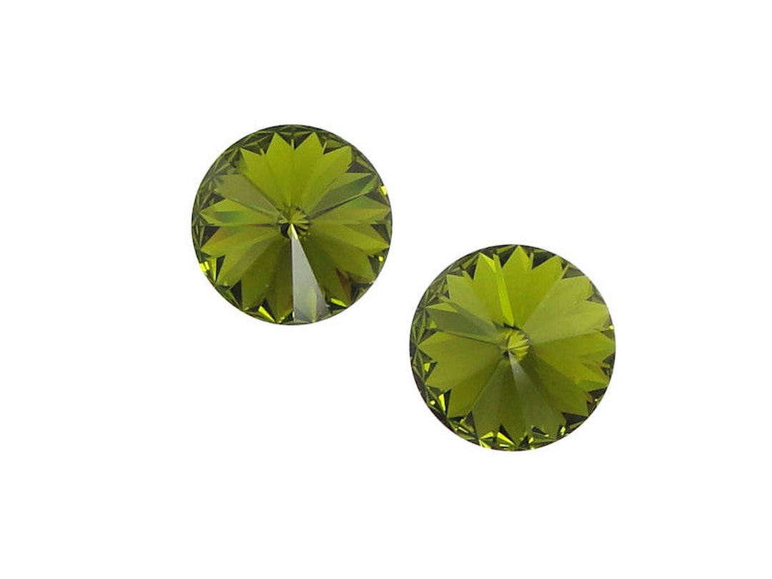 11mm OLIVINE Rivolis Swarovski Rivoli Stones 10.5mm 10.7mm