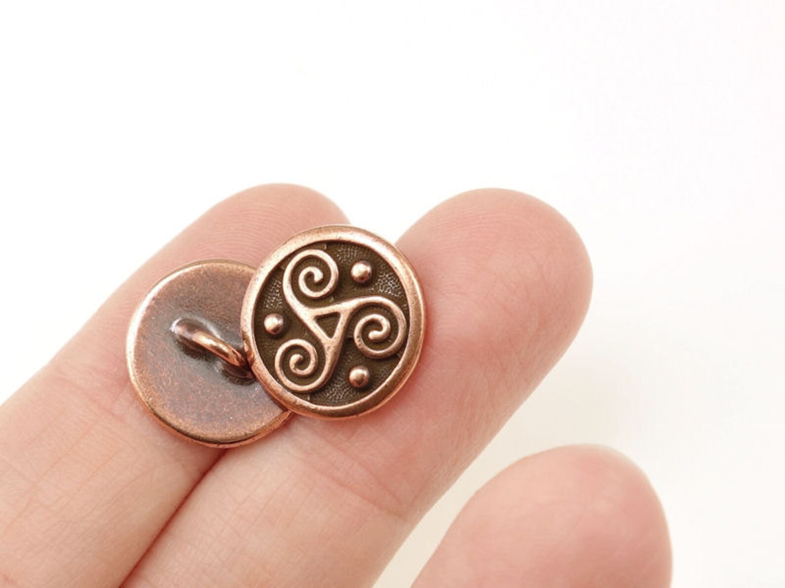 Antique Copper Button Findings Tierracast Pewter TRISKELE Celtic Button ...