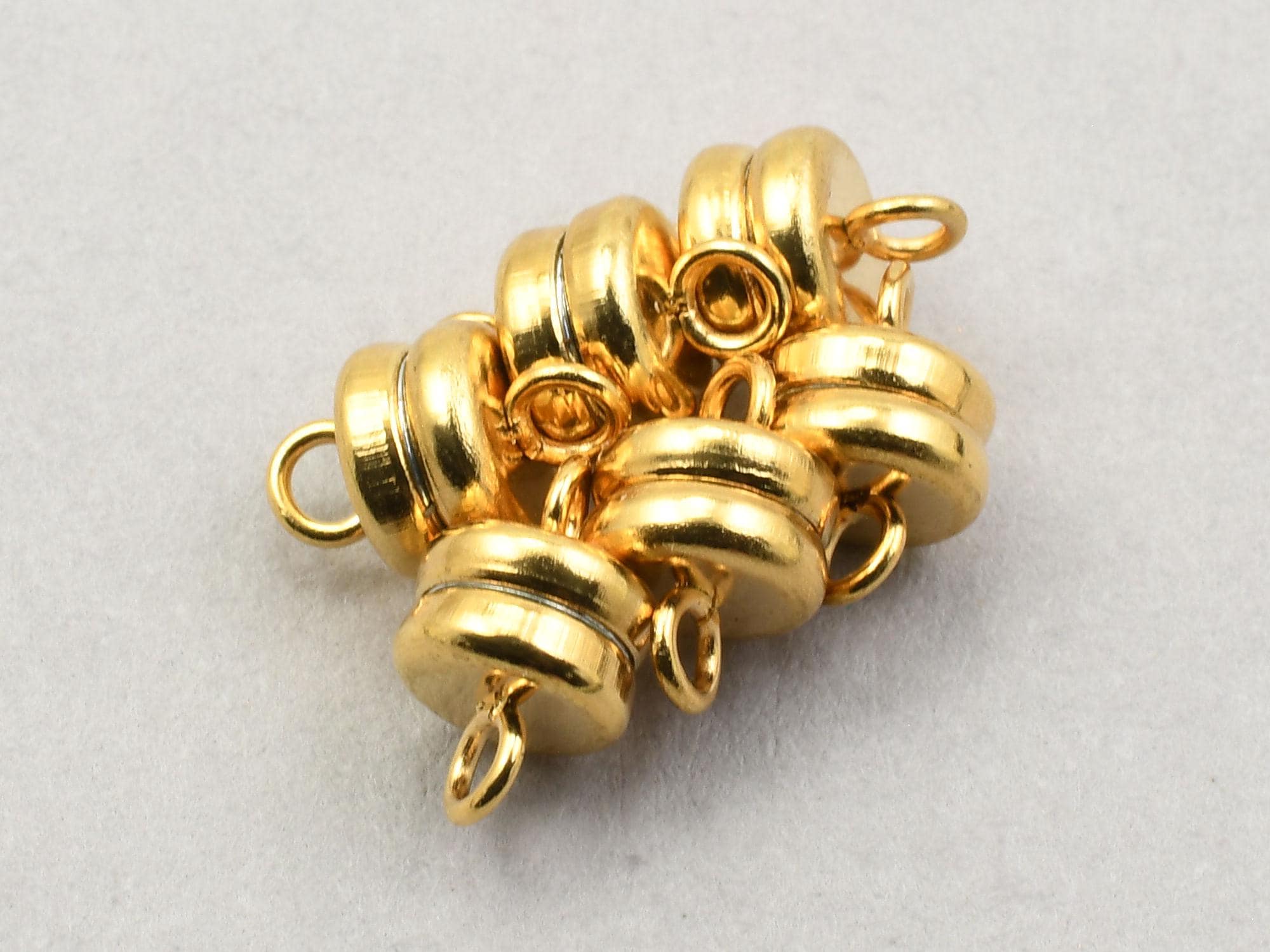 アクセサリー megmog26 6+ Magnetic Clasp Findings - 6mm X 9mm BRIGHT GOLD Mag Clasp Sets