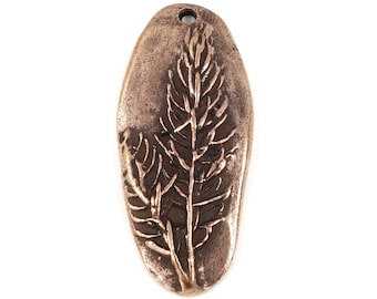 Antique Copper Pendant Copper Tree Pendant Winter Tree for Winter Jewelry 40mm Organic Oval Shape Copper Charm for Nature Jewelry Copper