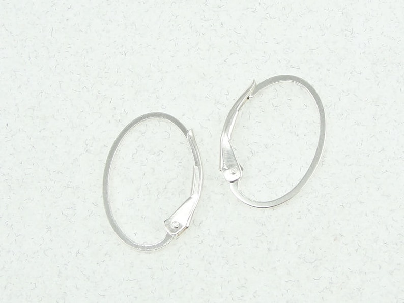 Sterling Silver Leverback Earring Findings Oval Etsy