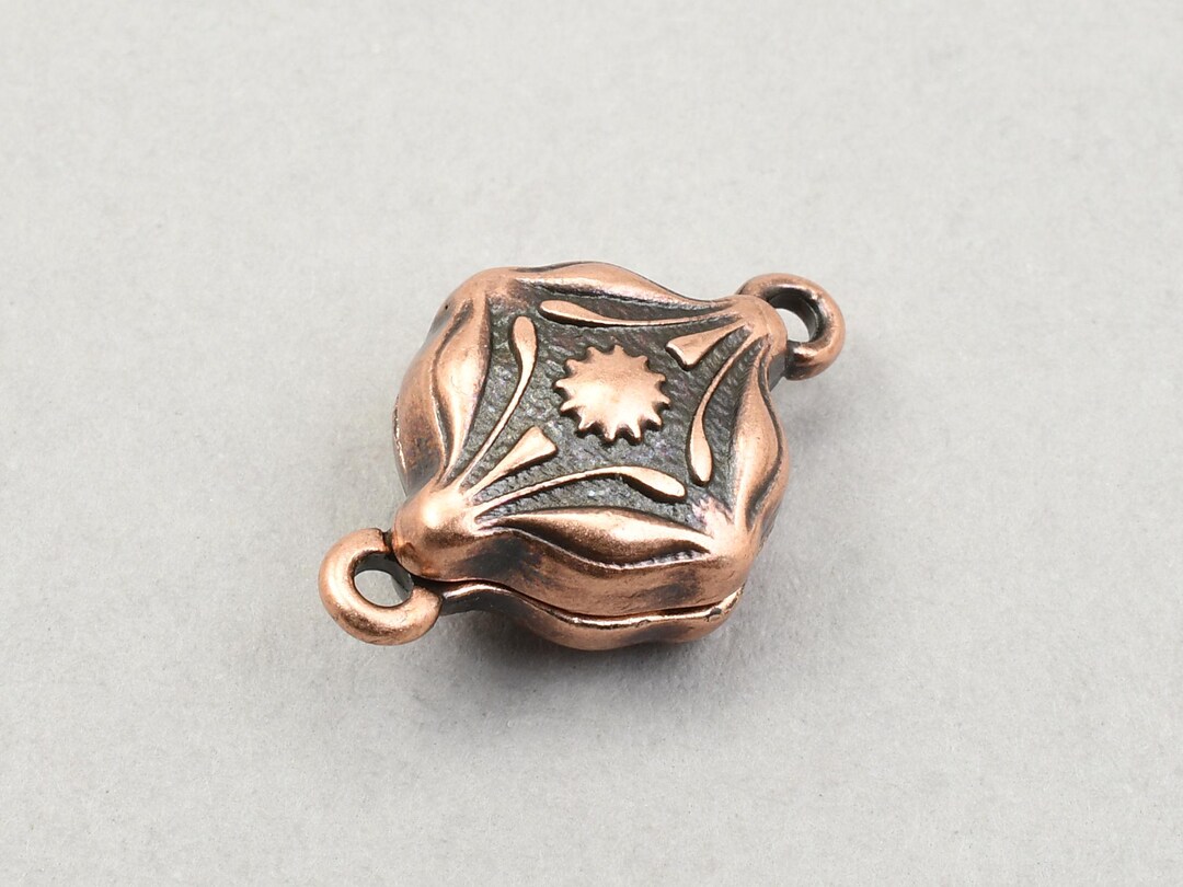 Vignette Magnetic Clasp by Tierracast - Antique Copper Clasp
