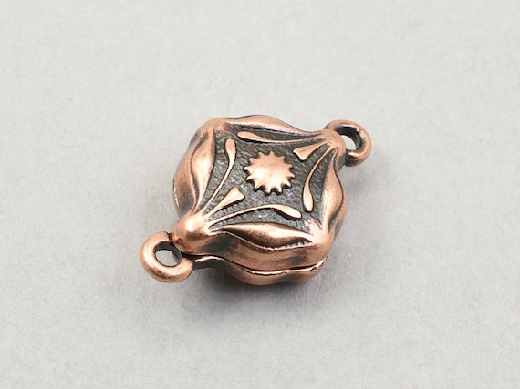 Vignette Magnetic Clasp by Tierracast - Antique Copper Clasp