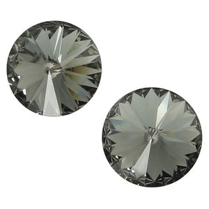 BLACK DIAMOND 14mm Rivolis Swarovski Rivoli Stones Article 1122 14mm Swarovski Crystal Grey Gray