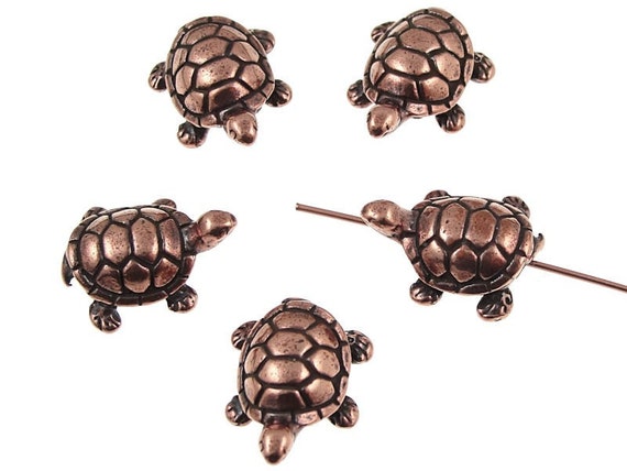 Turtle Beads for Jewelry Making Antique Copper Beads Tierracast Beads Copper Jewelry Supplies Jewelry Beads Animal Beads P1000 Etsy