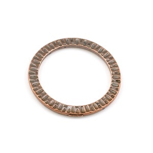 Large Antique Copper Rings TierraCast RADIANT RING Tierra Cast 1 1/4 Textured Metal Ring 32mm Diameter P634 Bild 4