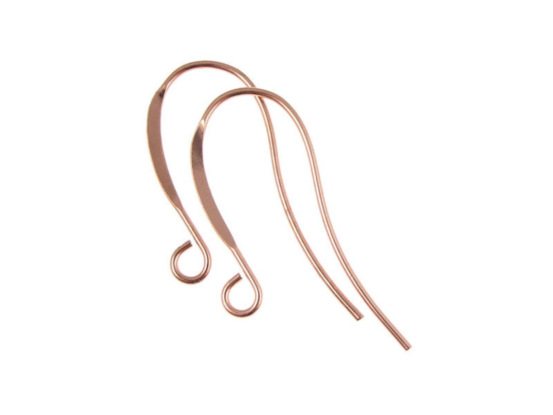 144 Copper Earring Findings Bright Copper Plated Tall French Etsy