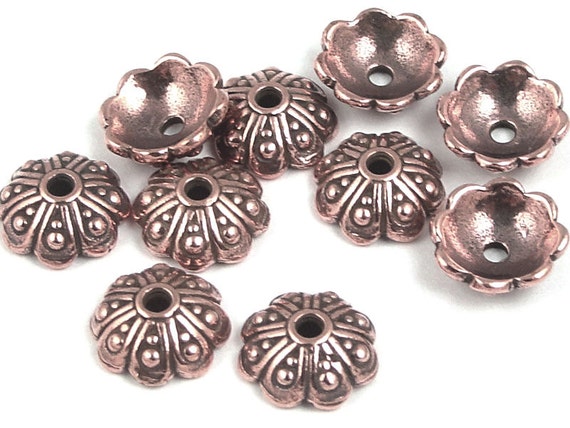Antique Copper Bead Caps Tierracast OASIS Caps Bead Cap Copper