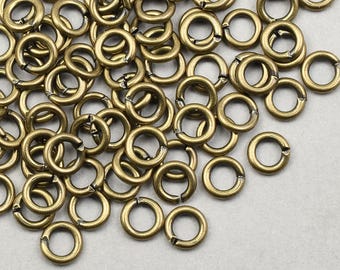 100 Pieces 5mm 18g Antique Brass Jump Ring Findings - Brass Oxide 5mm 18 Gauge 18 g Jump Rings Antique Bronze Color (FSAB79)