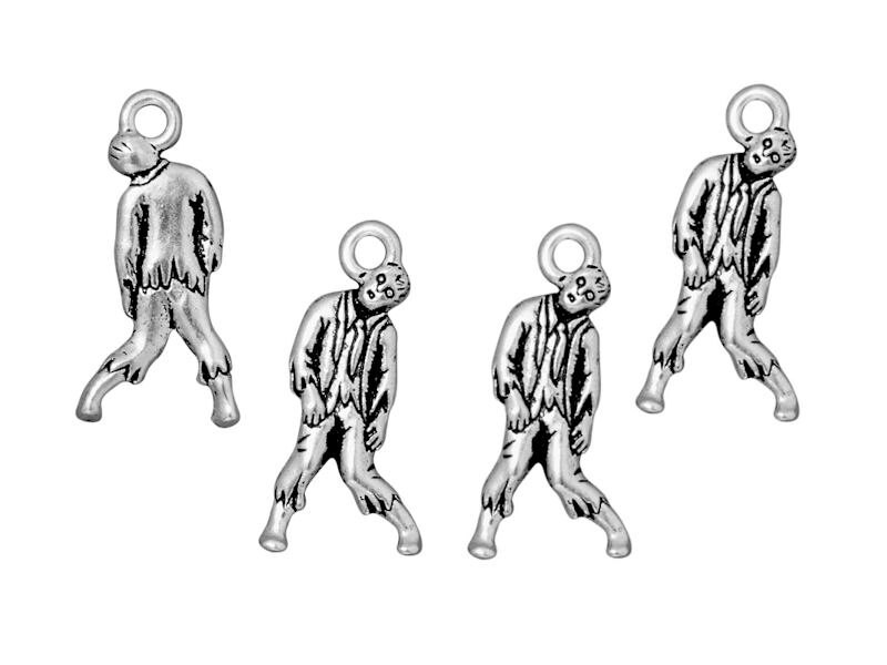 Zombie Charms - Antique Silver Charms TierraCast Pewter Frightful and…