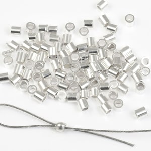 500 Pieces 2mm Magical Crimps by the Bead Smith Assorted Silver Gold Copper Gunmetal Crimp Tube Bead Findings FB17 image 2