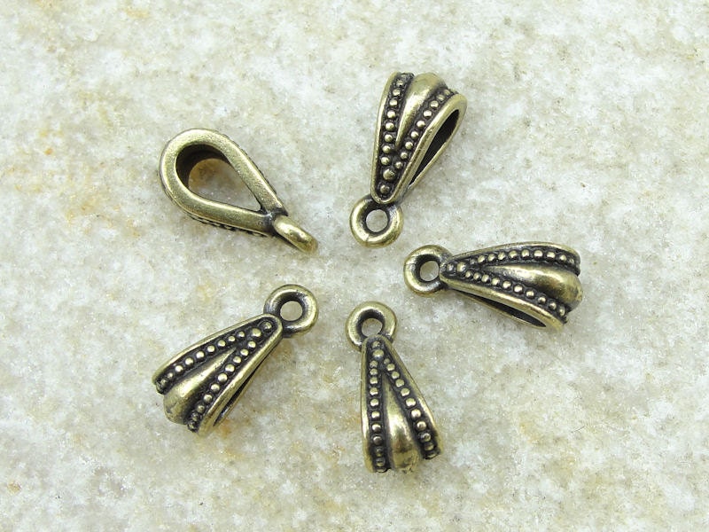 20 Antique Brass Necklace Bails Jewelry Bail TierraCast ROYAL Etsy