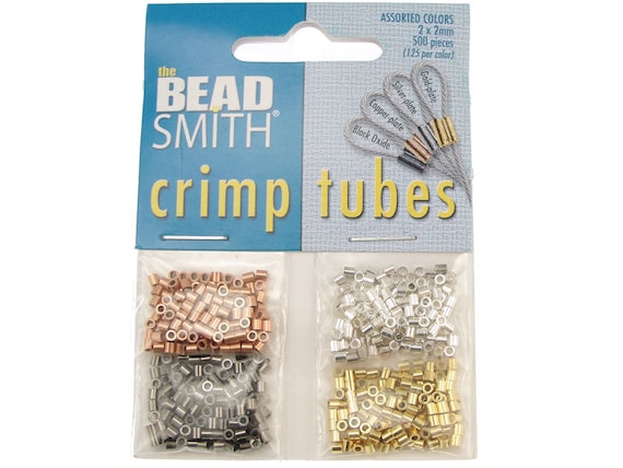 500 Assorted Crimp Tube Beads 2mm X 2mm Crimp Beads Crimp Tubes