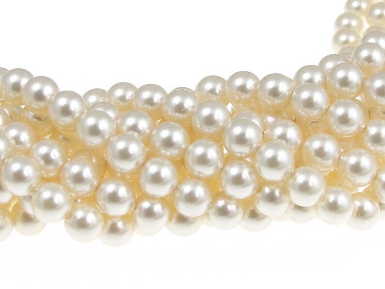 100 CREAM 6mm Swarovski Pearls Beads 5810 6mm Swarovski | Etsy